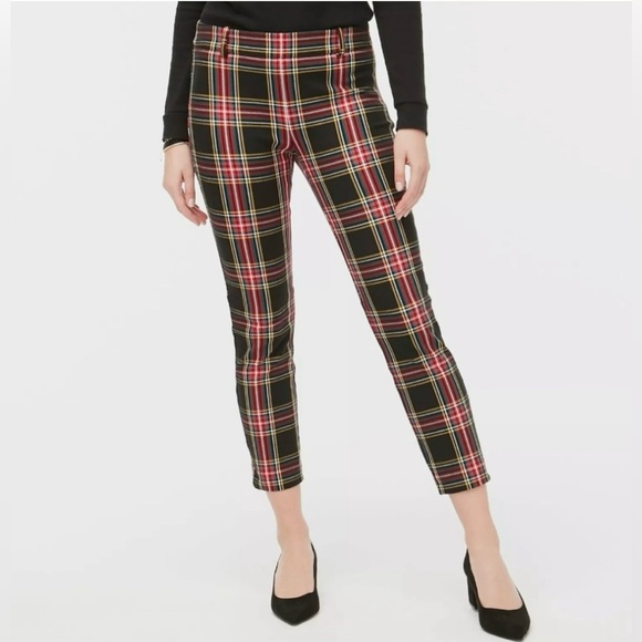 NWOT J.CREW STEWART TARTAN PLAID WINNIE PANTS, CHRISTMAS, SIZE 0 - Picture 2 of 8